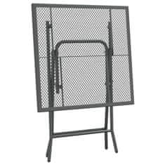 Vidaxl Vrtna miza 60x60x72 cm ekspandirana kovinska mreža antracit