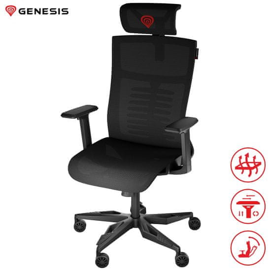 Genesis Astat 700 gaming/pisarniški stol, nastavljiva višina/naklon, črn