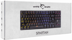 White Shark GK-1925 Spartan tipkovnica, USB, SLO, RGB, črna