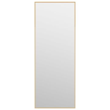 Vidaxl Ogledalo za vrata zlato 30x80 cm steklo in aluminij