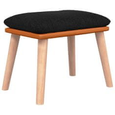 Vidaxl Stolček za noge črn 45x29,5x35 cm blago in umetno usnje