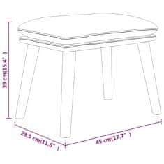 Vidaxl Stolček za noge moder 45x29,5x35 cm žamet