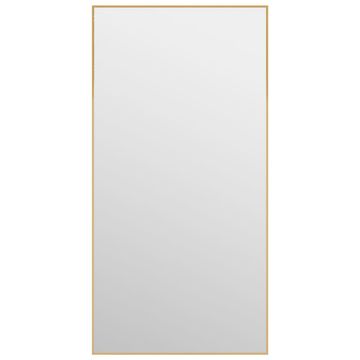 Vidaxl Ogledalo za vrata zlato 40x80 cm steklo in aluminij