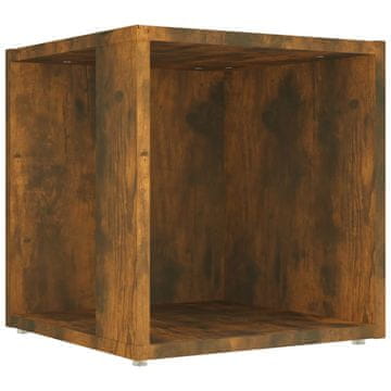 Vidaxl Stranska mizica dimljeni hrast 33x33x34,5 cm konstruiran les