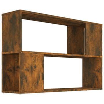 Vidaxl Knjižna omara dimljeni hrast 100x24x63 cm konstruiran les