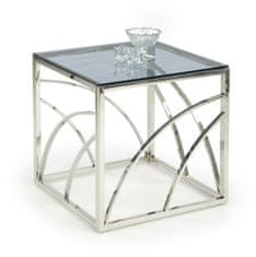 Halmar Kavna mizica Vesolje kvadrat, steklo / siva