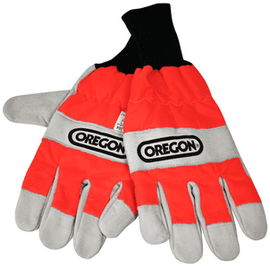 Gozdarske rokavice, zaščita leve roke, št.9, bela/rdeča