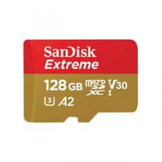 SanDisk Extreme microSDXC spominska kartica + SD adapter, 128 GB