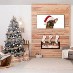 tulup.si Steklena slika Bulldog Dog božič 100x50 cm