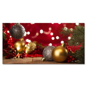 tulup.si Slika na akrilnem steklu Božično drevo. Okraski za počitnice Baubles
