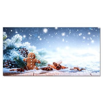 tulup.si Slika na akrilnem steklu Božič Gingerbread Snow Božično drevo