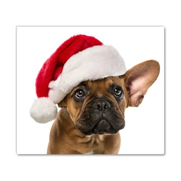 tulup.si Steklena podloga za rezanje Bulldog Dog božič