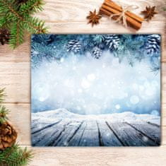 tulup.si Steklena podloga za rezanje Zimska snežna božična drevesa 60x52 cm