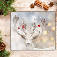 tulup.si Steklena podloga za rezanje Božič belih severnih jelenov 60x52 cm