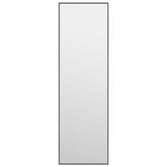 Vidaxl Ogledalo za vrata črno 30x100 cm steklo in aluminij