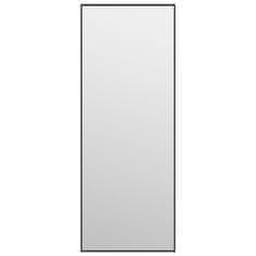 Vidaxl Ogledalo za vrata črno 30x80 cm steklo in aluminij