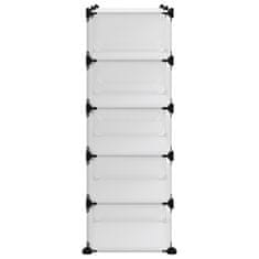 Vidaxl Stojalo za čevlje prozorno 84x32x88,5 cm PP