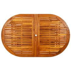 Vidaxl Vrtna jedilna miza (160-240)x100x75 cm trden akacijev les