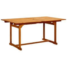Vidaxl Vrtna jedilna miza (160-240)x100x75 cm trden akacijev les