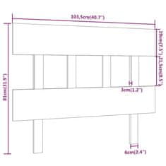 Vidaxl Posteljno vzglavje medeno rjavo 103,5x3x81 cm trdna borovina