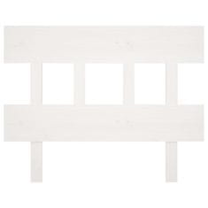 Vidaxl Posteljno vzglavje belo 93,5x3x81 cm trdna borovina