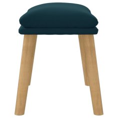 Vidaxl Stolček za noge moder 45x29,5x35 cm žamet