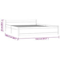 Vidaxl Posteljni okvir iz trdnega lesa 150x200 cm 5FT