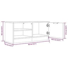 Vidaxl TV omarica 2 kosa rjavi hrast 80x35x36,5 cm konstruiran les