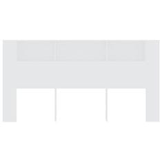 Vidaxl Vzglavna omarica bela 200x18,5x104,5 cm