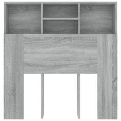 Vidaxl Vzglavna omarica siva sonoma 100x19x103,5 cm