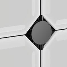 Vidaxl Organizator za shranjevanje kock z 12 kockami in vrati Black PP