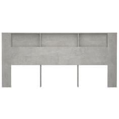 Vidaxl Vzglavna omarica betonsko siva 220x18,5x104,5 cm