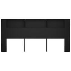 Vidaxl Vzglavna omarica črna 220x18,5x104,5 cm