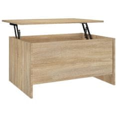 Vidaxl Klubska mizica sonoma hrast 80x55,5x41,5 cm konstruiran les