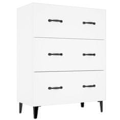 Vidaxl Komoda bela 69,5x34x90 cm inženirski les