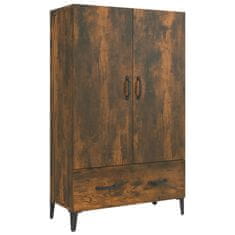 Vidaxl Visoka omarica dimljeni hrast 70x31x115 cm konstruiran les