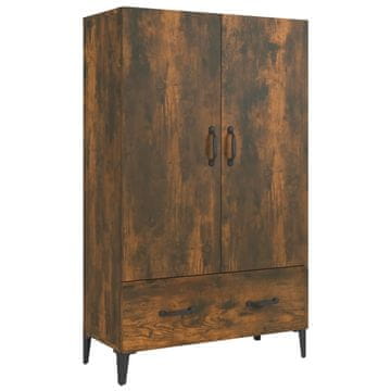Vidaxl Visoka omarica dimljeni hrast 70x31x115 cm inženirski les