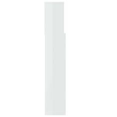Vidaxl Vzglavna omarica visok sijaj bela 100x19x103,5 cm