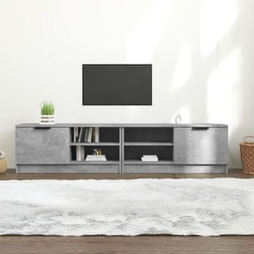 Vidaxl vidaXL Stenske omarice, komplet 2 kosov, betonsko siva, 80 x 35 x 36,5 cm