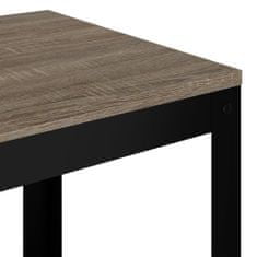 Greatstore Stranska mizica, siva in črna, 40x40x45 cm, MDF in železo