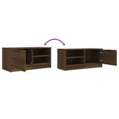 Vidaxl TV omarica 2 kosa rjavi hrast 80x35x36,5 cm konstruiran les