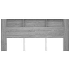 Vidaxl Vzglavna omarica siva sonoma 220x18,5x104,5 cm