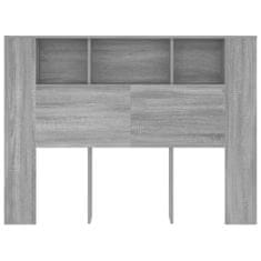 Vidaxl Vzglavna omarica siva sonoma 140x18,5x104,5 cm