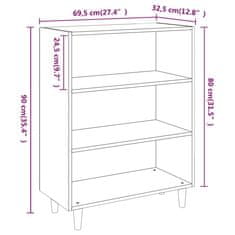 Vidaxl Komoda betonsko siva 69,5x32,5x90 cm konstruiran les