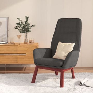 Vidaxl vidaXL Ležalnik, temno siv, oblazinjen s tkanino