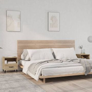 Vidaxl vidaXL Nočne omarice, komplet 2 kosov, hrast sonoma, material na osnovi lesa