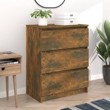 Vidaxl vidaXL Predalnik, dimljen hrast, 60x35x76 cm, material na osnovi lesa