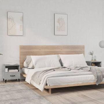 Vidaxl vidaXL Nočne omarice, komplet 2 kosov, betonsko siva, material na osnovi lesa