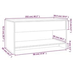 Vidaxl Klubska mizica sonoma hrast 102x50x52,5 cm konstruiran les