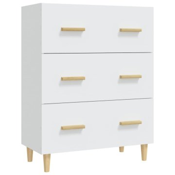 Vidaxl Komoda bela 70x34x90 cm inženirski les